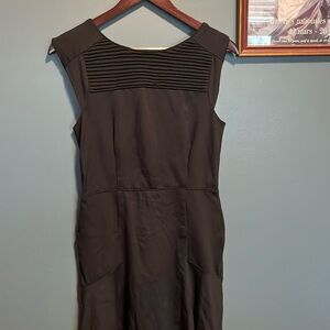 Banana Republic fit and flare black dress